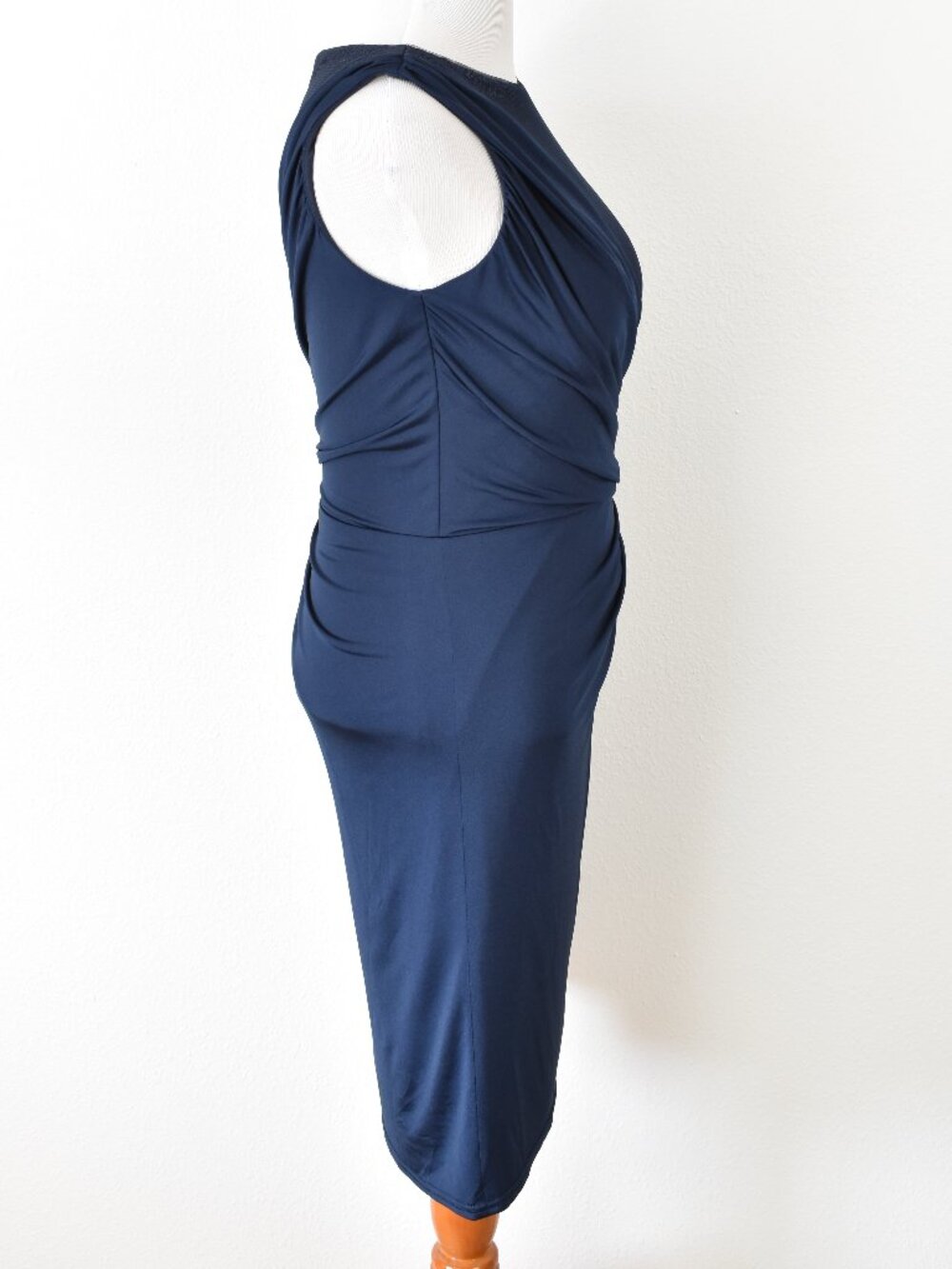 Tadashi Draped Sequin Formal Sheath Dress - L - Picture 8 of 11